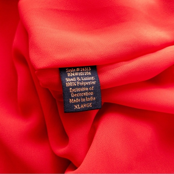 Soft Surroundings Label Noir Red Beaded Tunic Dress Size XL - Picture 8 of 13